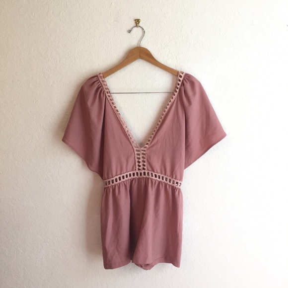 Tobi Pants - Tobi M/M romper light pink back cut outs maybe